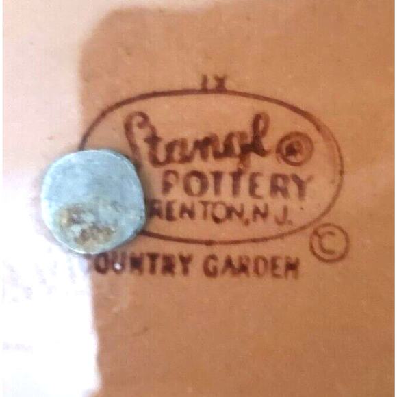 Vintage Stagl Pottery Country Garden 10" Tidbit Serving Plate Tray Stagle Stragl - Picture 5 of 10